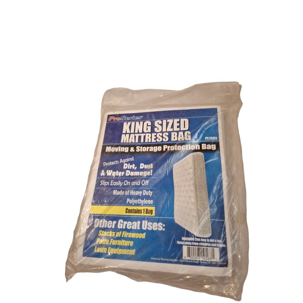 ProSeries Mattress Bag for Moving and Storage King Clear 96" X 78"